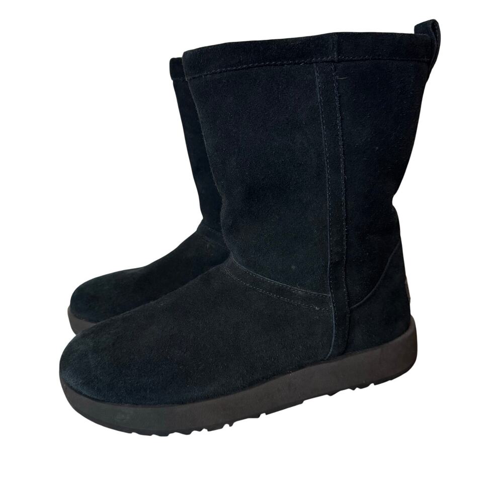 UGG Black Boots Women's Classic Short Waterproof Suede Vibram Heel Warm Boho